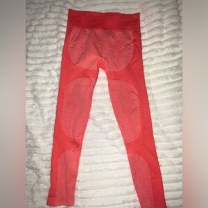 Coral Spandex Leggings. Size L, rarely worn.